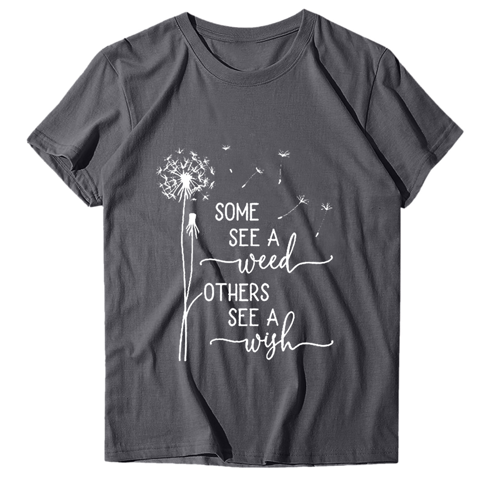 thumbnail image 3 of Camiseta informal de manga corta con estampado de letras para mujer: cuello redondo, top de poliéster, versátil para combinar con leggings o vaqueros, disponible en varias tallas., 3 of 8